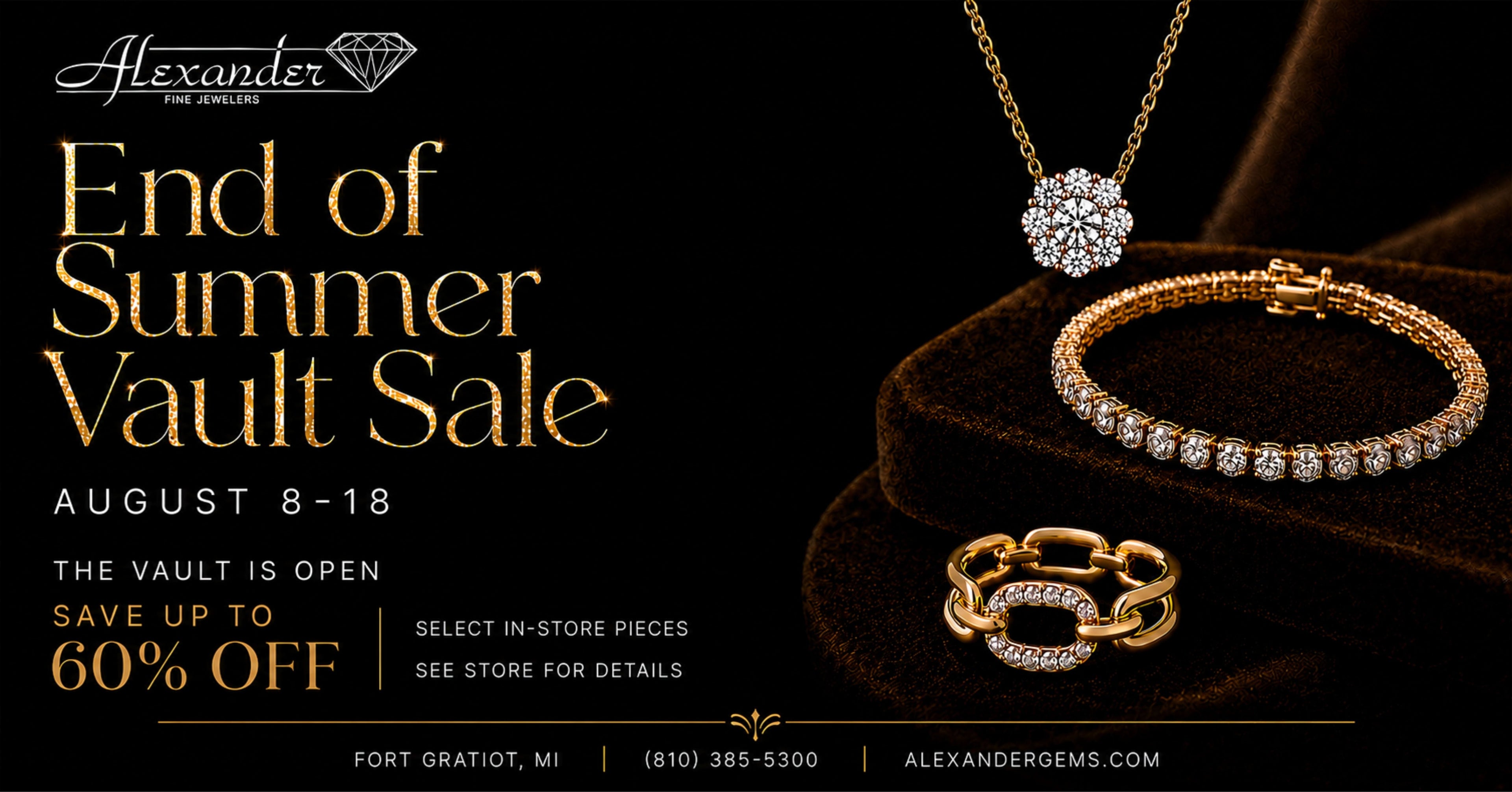 The Vault Is Open — Save Up to 60% Off This August at Alexander Fine Jewelers