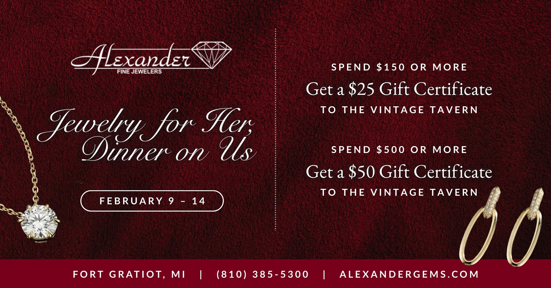 Jewelry for Her, Dinner on Us: The Ultimate Valentine’s Date