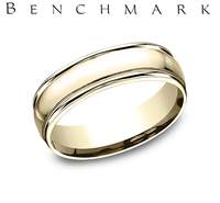 Gold Wedding Bands  -  Men'