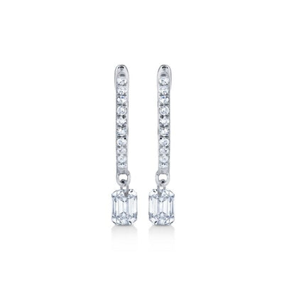 Lab grown diamond earring