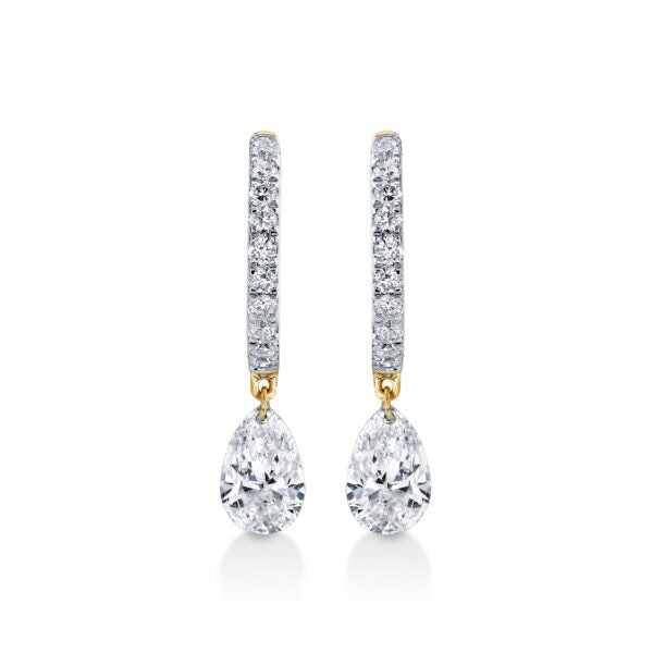 Lab grown diamond earring