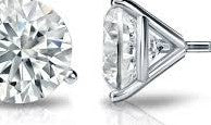 Lab grown diamond earring