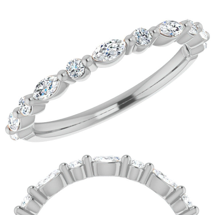 Diamond Wedding Bands  -  Women'