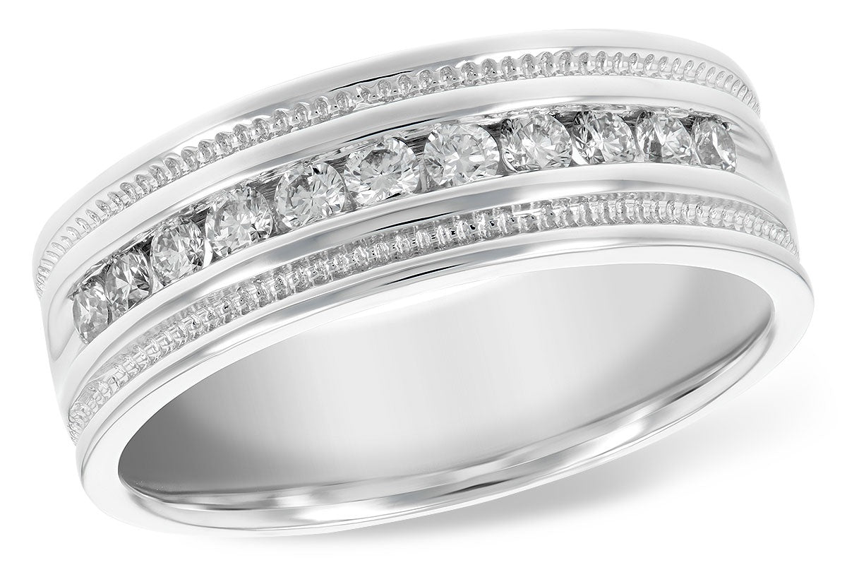 Diamond Wedding Bands  -  Men'
