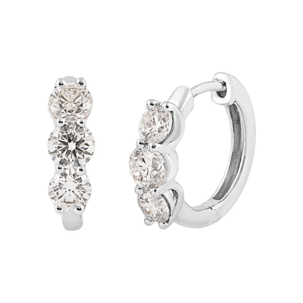 Lab grown diamond earring